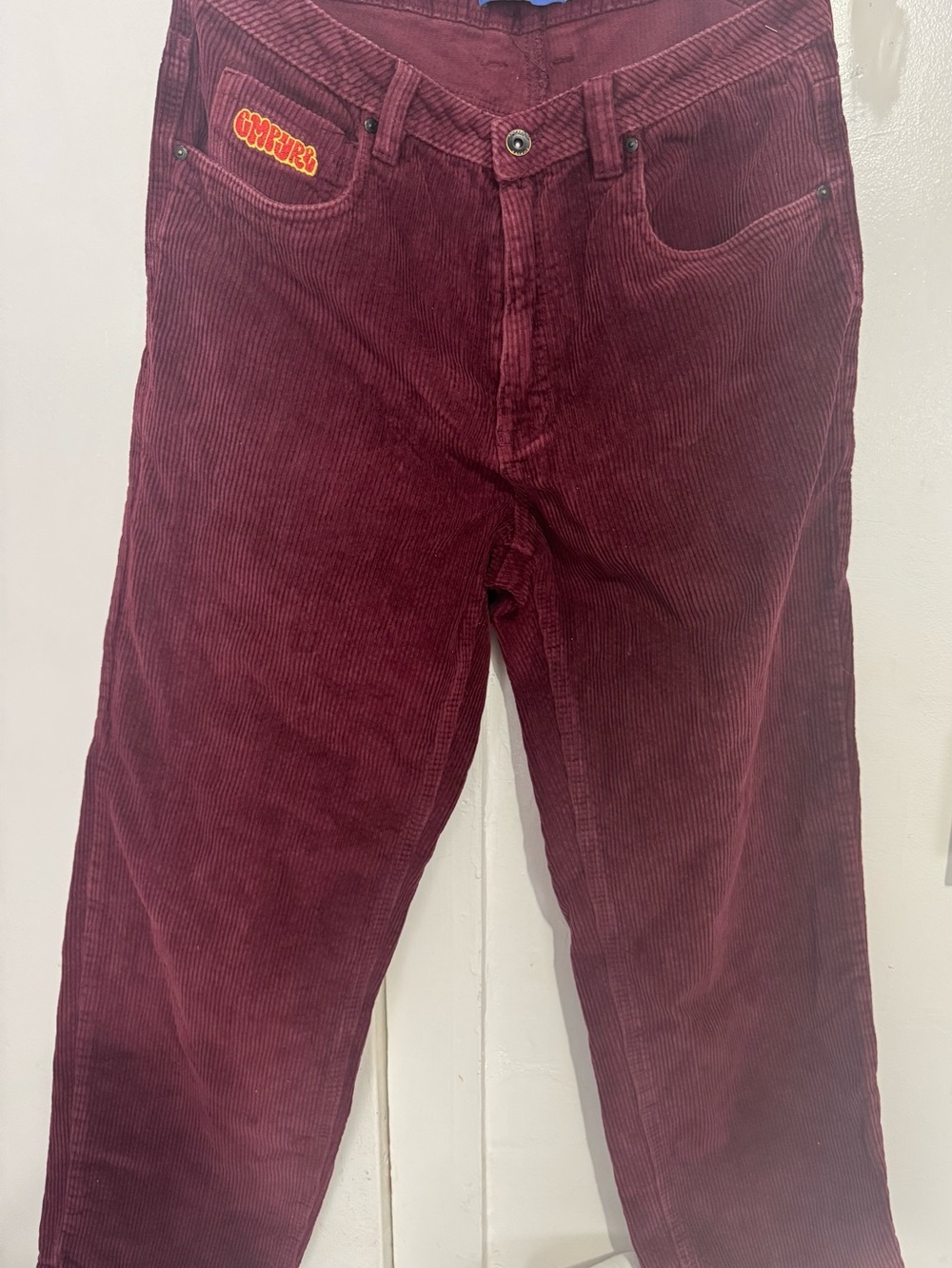 Empyre Men's Corduroy Pants in Burgundy